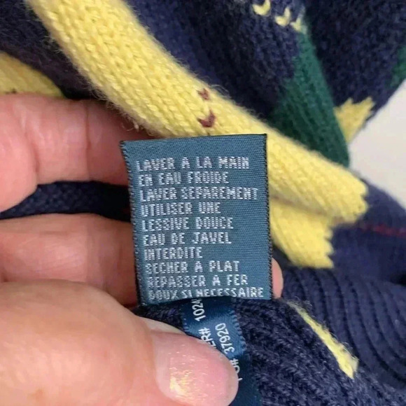 Polo  by Ralph Lauren vintage argyle sweater vest, 85% cotton,15% cashmere - Picture 7 of 7